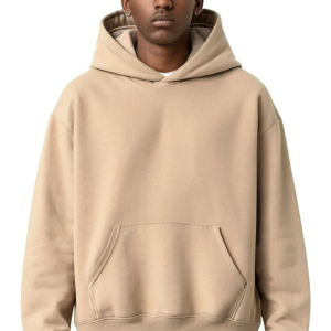 Oversized Beige Hoodie – Relaxed Fit